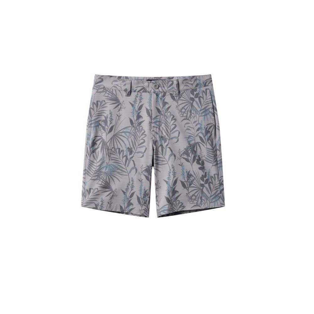Travis Matthew Men 32 Garden Isle Tech Chino 9" Shorts Flat Front Grey NWT $90